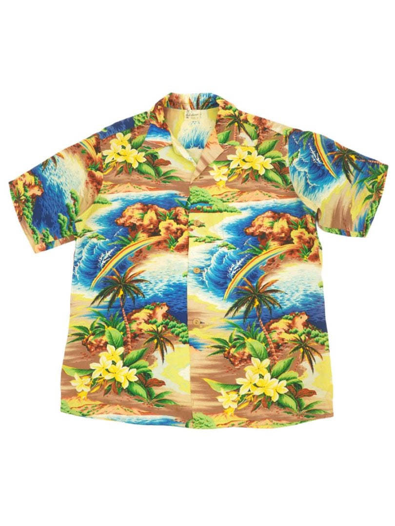 50's HALE HAWAII 総柄 レーヨンハワイアンシャツ 表記(M)