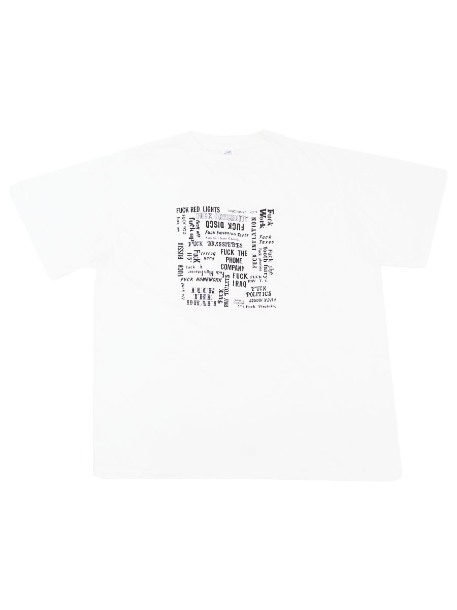 80'S～ TOP IN USA ''FUCK'' T SHIRT WHITE (SIZE.X LARGE) | NEW