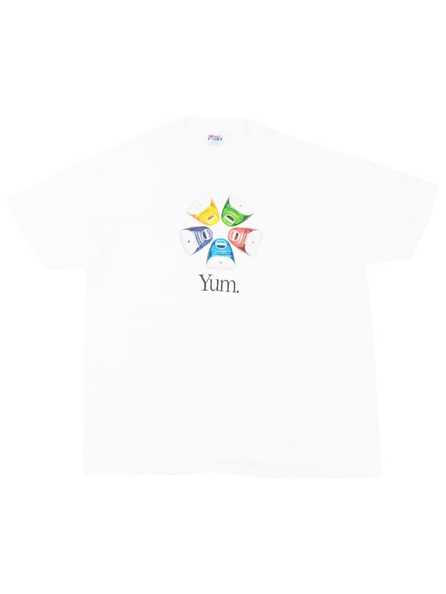 90'S HANES APPLE ''YUM./THINK DIFFERENT.'' T SHIRT WHITE (SIZE.X