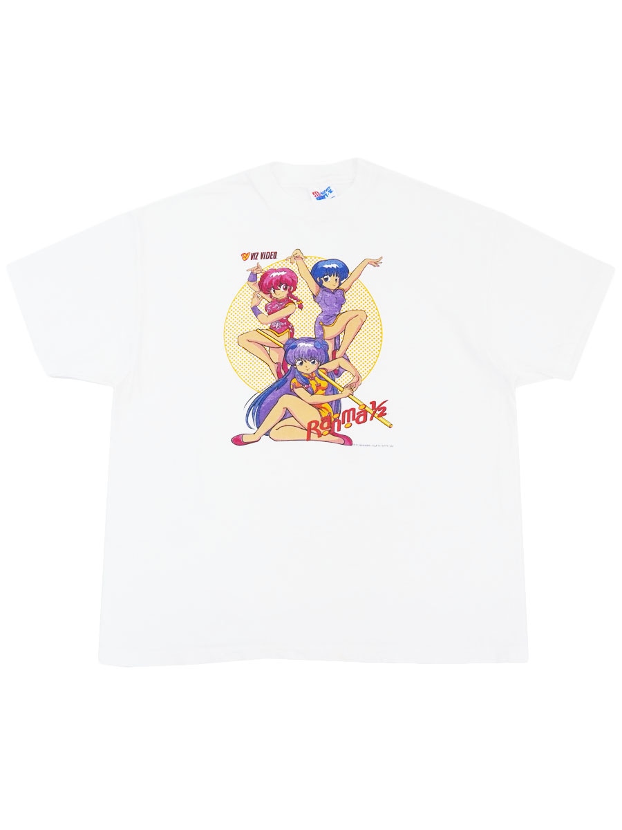 90'S HANES ''RANMA 1/2'' T SHIRT WHITE (SIZE.X LARGE) MADE IN USA