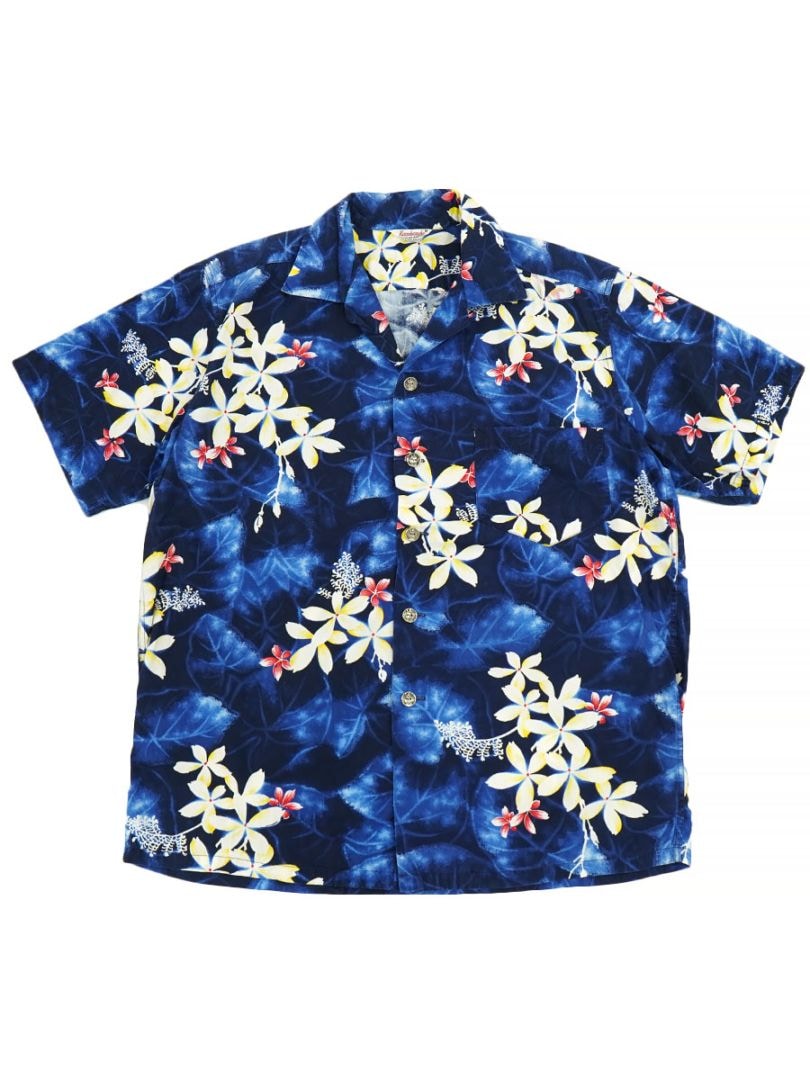 60'S KAMEHAMEHA COTTON HAWAIIAN SHIRT (SIZE. MEDIUM) 