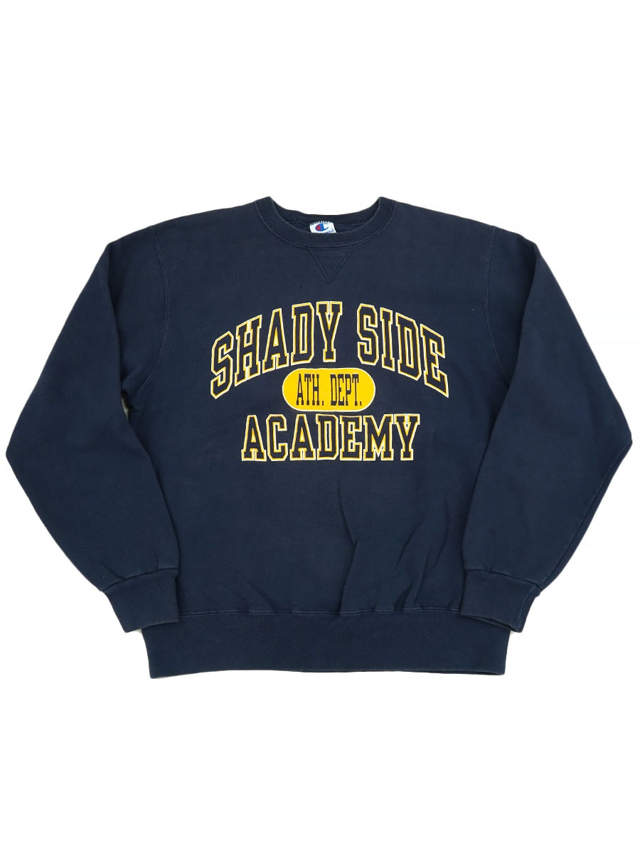 90'S CHAMPION ''SHADY SIDE ACADEMY'' FRONT V SWEAT SHIRT (SIZE