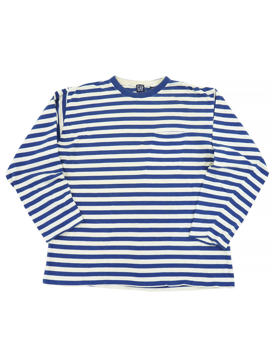 90'S OLD GAP STRIPE L/S T SHIRT (SIZE. X LARGE)