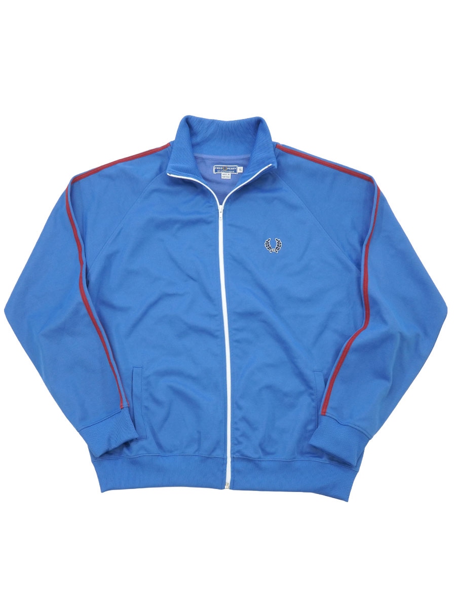 80'S FRED PERRY TRACK JERSEY BLUE/WINE RED (SIZE.X LARGE) | NEW