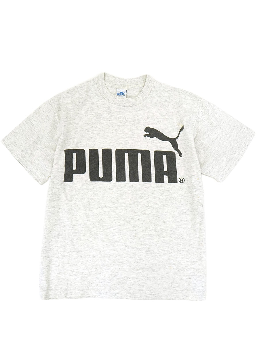 80'S PUMA LOGO T SHIRT LIGHT GREY (SIZE.LARGE) MADE IN USA | NEW