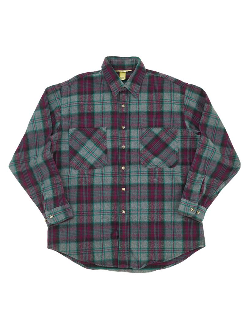 トップス ST.JOHN'S BAY Heavy Flannel Shirts XL 90'S ST.JOHN'S BAY PLAID FLANNEL SHIRT (SIZE.LARGE) MADE IN USA