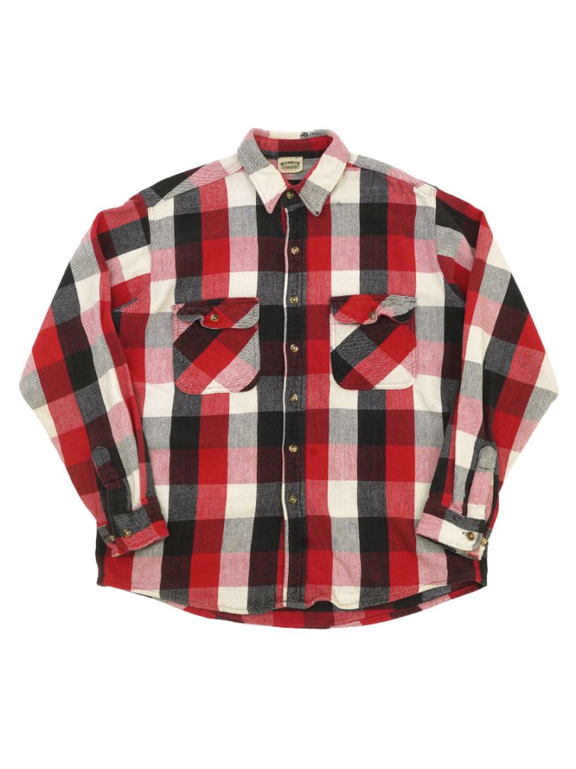 90'S FIVE BROTHER PLAID FLANNEL SHIRT (SIZE.LARGE TALL) | すべての
