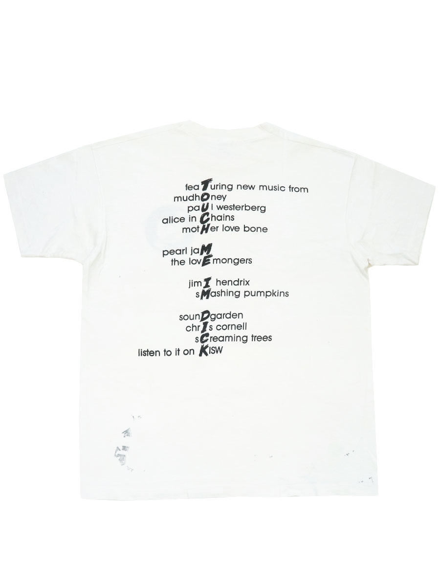 90'S FRUIT OF THE LOOM ''SINGLES'' T SHIRT WHITE (SIZE.X LARGE) MADE IN USA