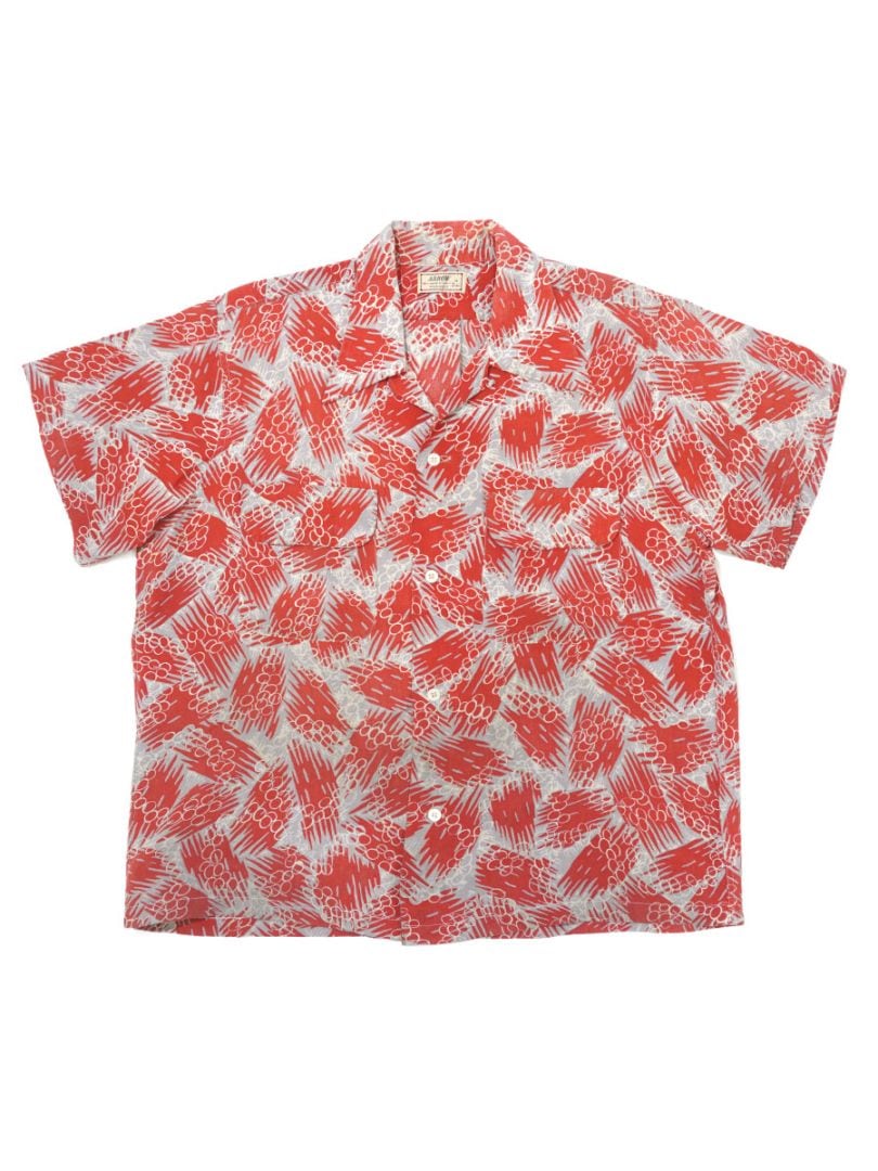 50's〜60's Rayon shirt サイズ17-17ハーフ 50'S ARROW S/S RAYON SHIRT (SIZE.MEDIUM) AS IS | NEW ITEM