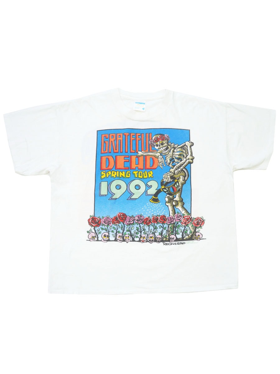 90'S TECT GRATEFUL DEAD ''SPRING TOUR 1992'' T SHIRT WHITE (SIZE
