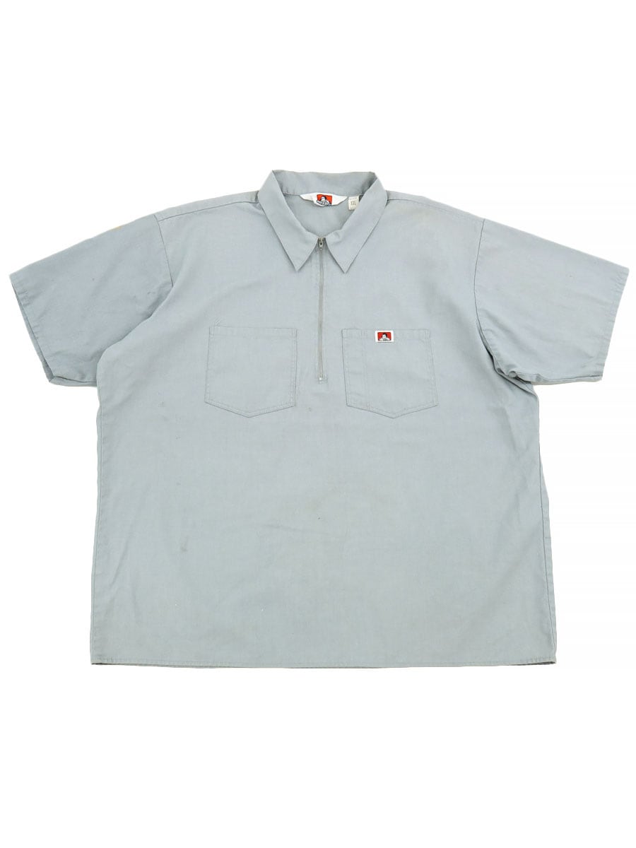 Benさん 画像確認用 80'S BEN DAVIS HALF ZIP S/S SHIRT (SIZE. XX LARGE) MADE IN USA