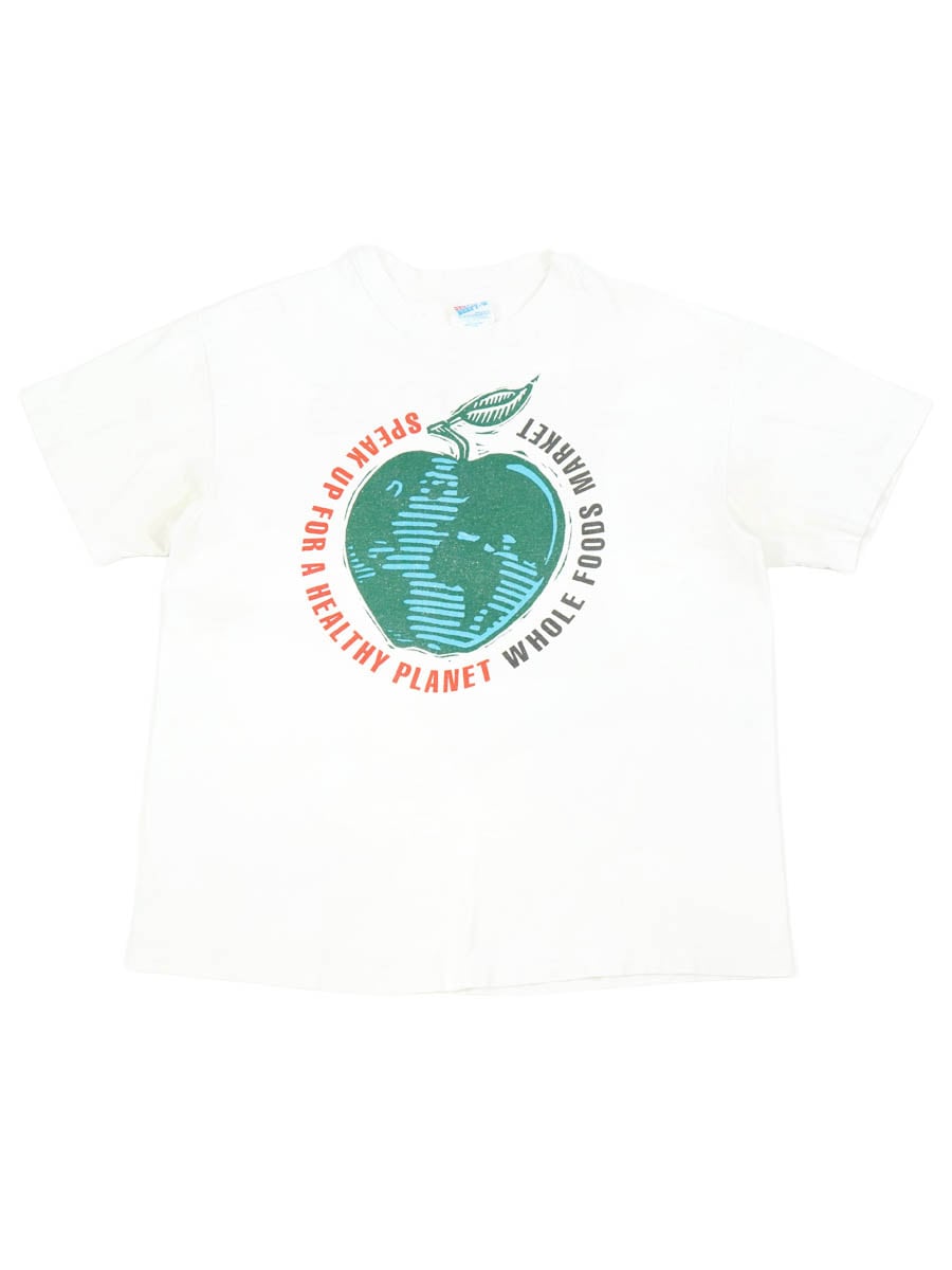 90'S HANES ''SPEAK UP FOR A HEALTHY PLANET WHOLE FOODS MARKET'' T SHIRT (SIZE.LARGE)