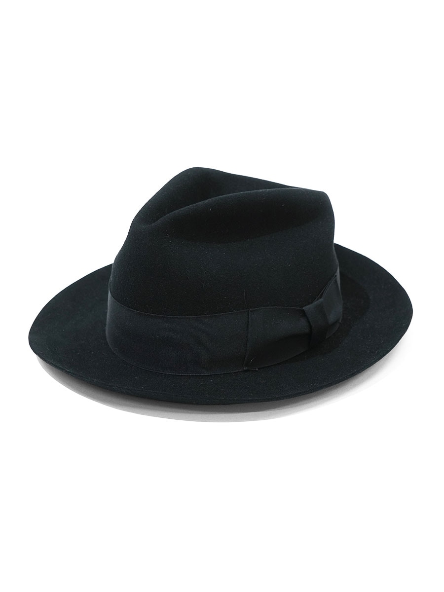 Stetson ブラックのハット 60cm 7 1/2 60'S STETSON FELT HAT BLACK (SIZE.7 1/4) | SOLD OUT | | BerBerJin