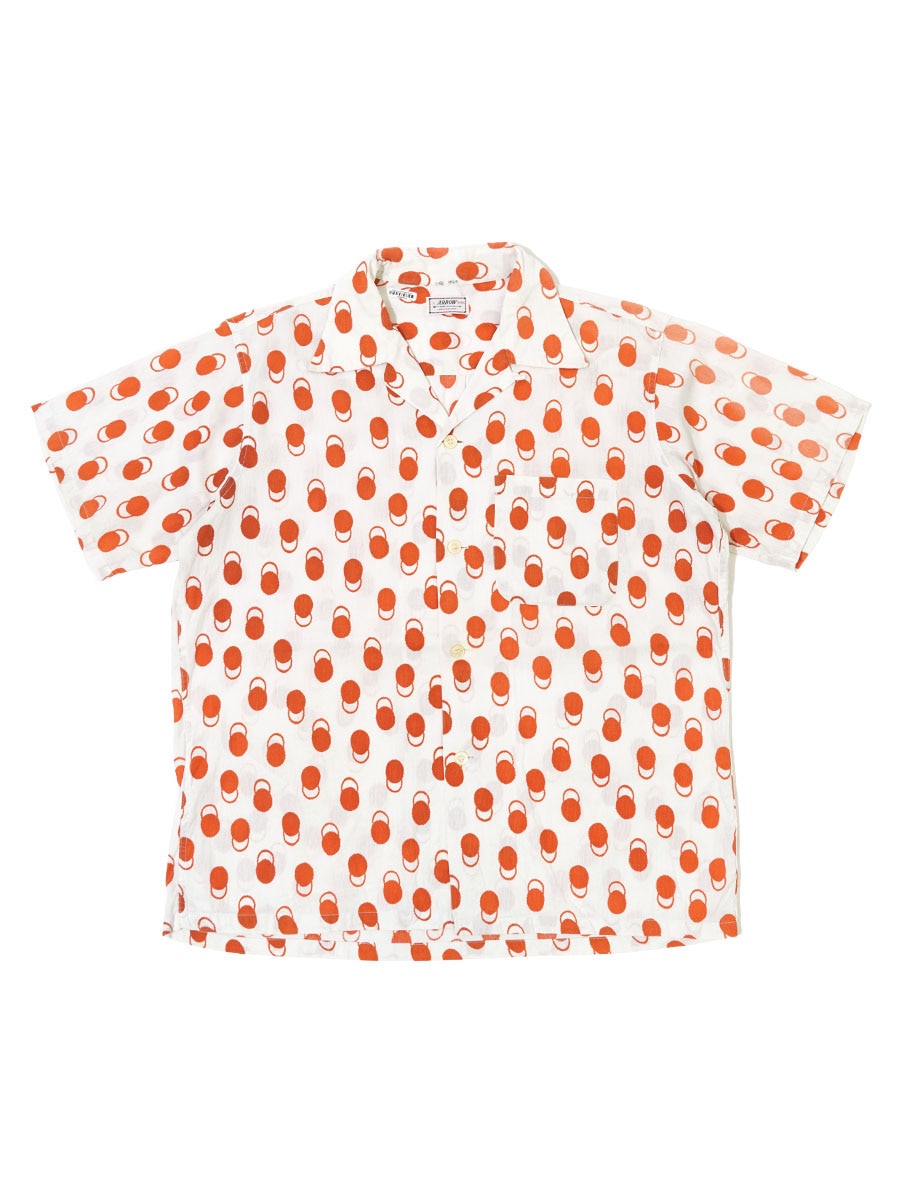 50'S ARROW S/S COTTON SHIRT (SIZE.LARGE)