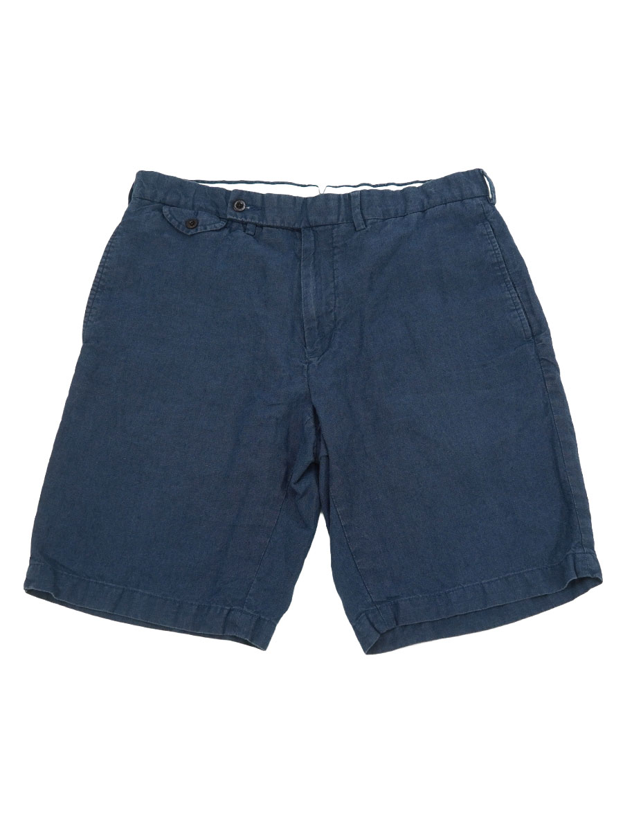 RALPH LAUREN 100% LINEN SHORTS NAVY (SIZE.W34)
