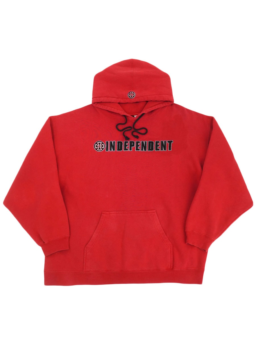 00'S INDEPENDENT HOODED SWEAT SHIRT RED (APPROX.X LARGE)