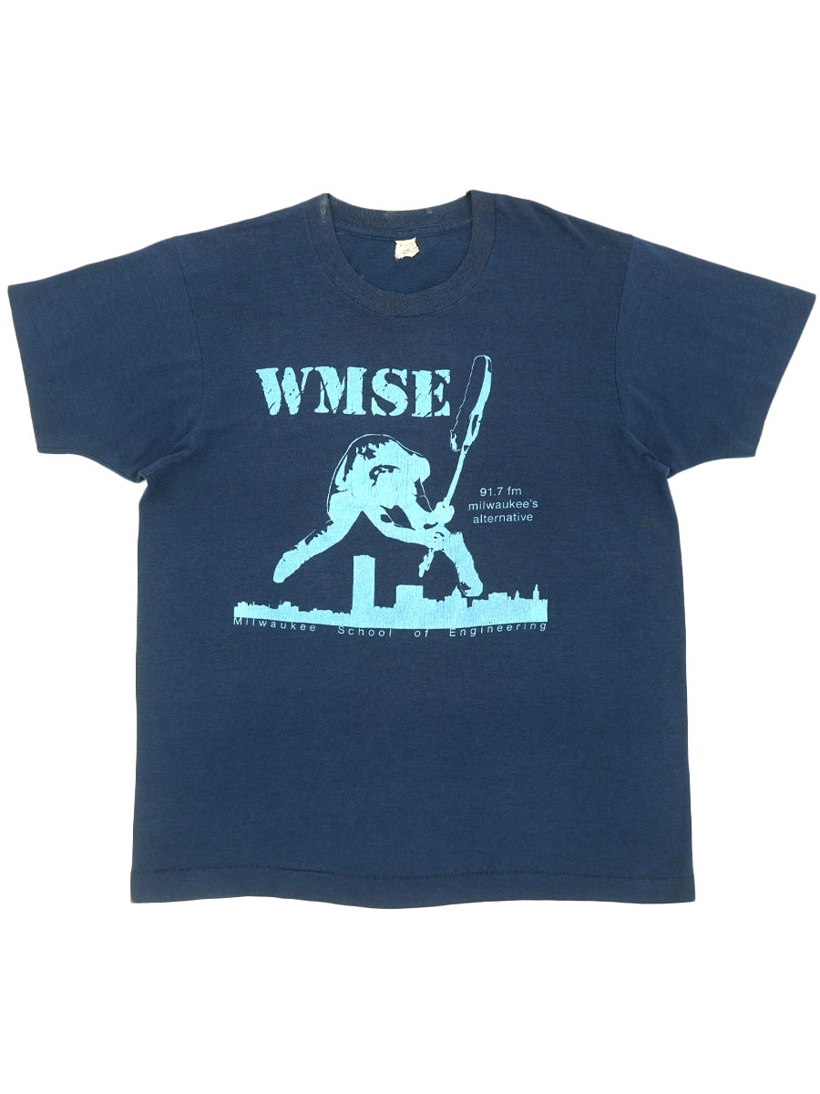 80'S SCREEN STARS ''WMSE'' T SHIRT NAVY (SIZE.LARGE) 