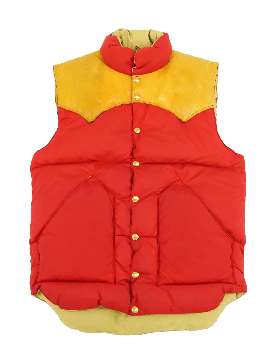 70'S ROCKY MOUNTAIN LEATHER YOKE DOWN VEST (SIZE. 40) | すべての