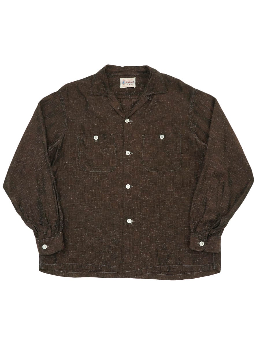 50'S PENNEY'S TOWNCRAFT KASURI RAYON SHIRT (SIZE.MEDIUM)