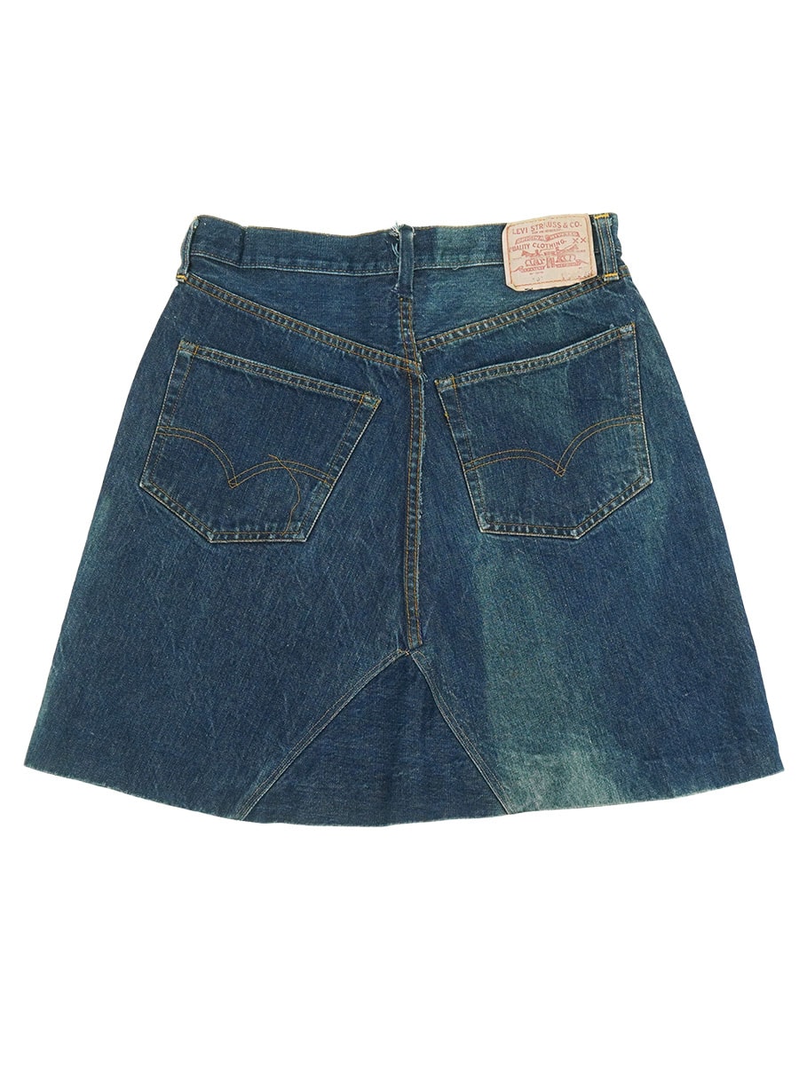 70'S LEVI'S 501 BIG E CUSTOM DENIM SKIRT (APPROX.W30)
