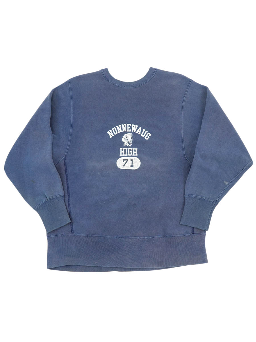 70'S CHAMPION REVERSE WEAVE ''NONNEWAUG HIGH'' NAVY (SIZE.MEDIUM)