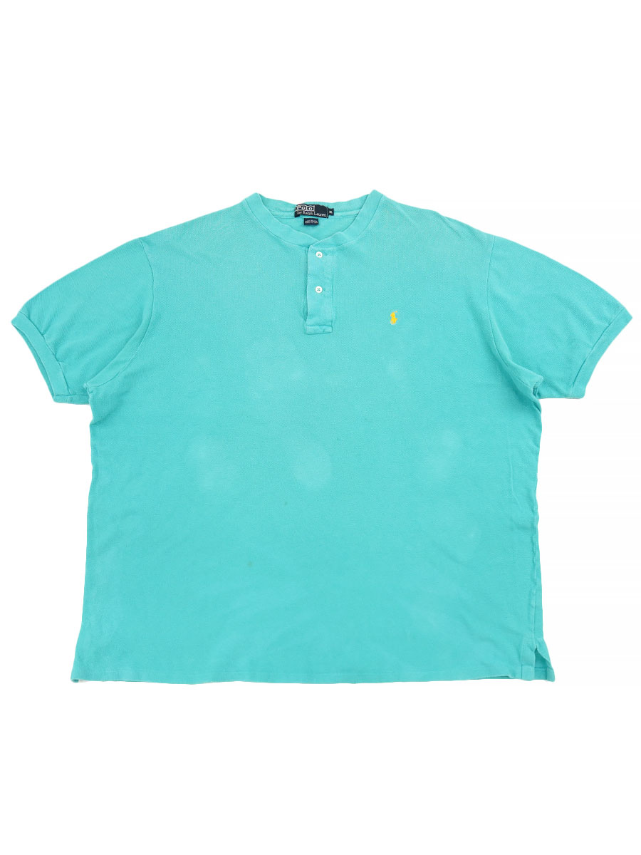 RALPH LAUREN HENRY NECK S/S POLO SHIRT TIFFANY BLUE (SIZE. X LARGE) MADE IN USA