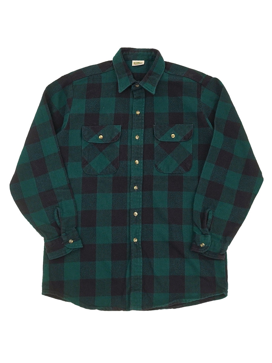 90'S FIVE BROTHER PLAID FLANNEL SHIRT (SIZE.LARGE TALLMAN