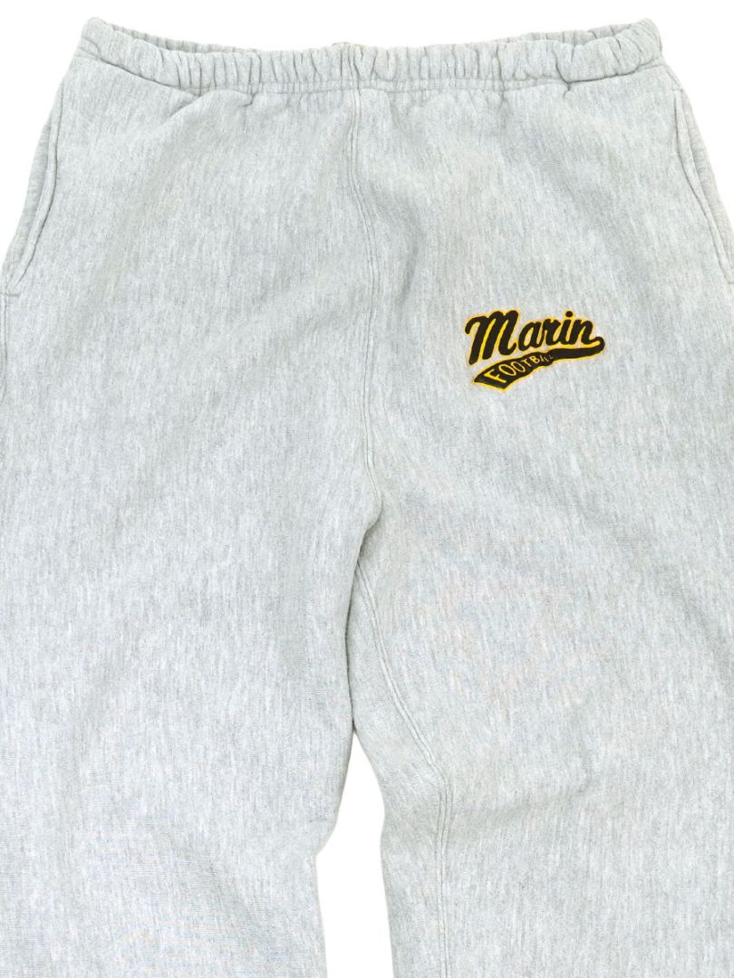 90'S CHAMPION REVERSE WEAVE PANTS ''MARIN FOOTBALL'' GREY (SIZE.X LARGE) MADE IN USA
