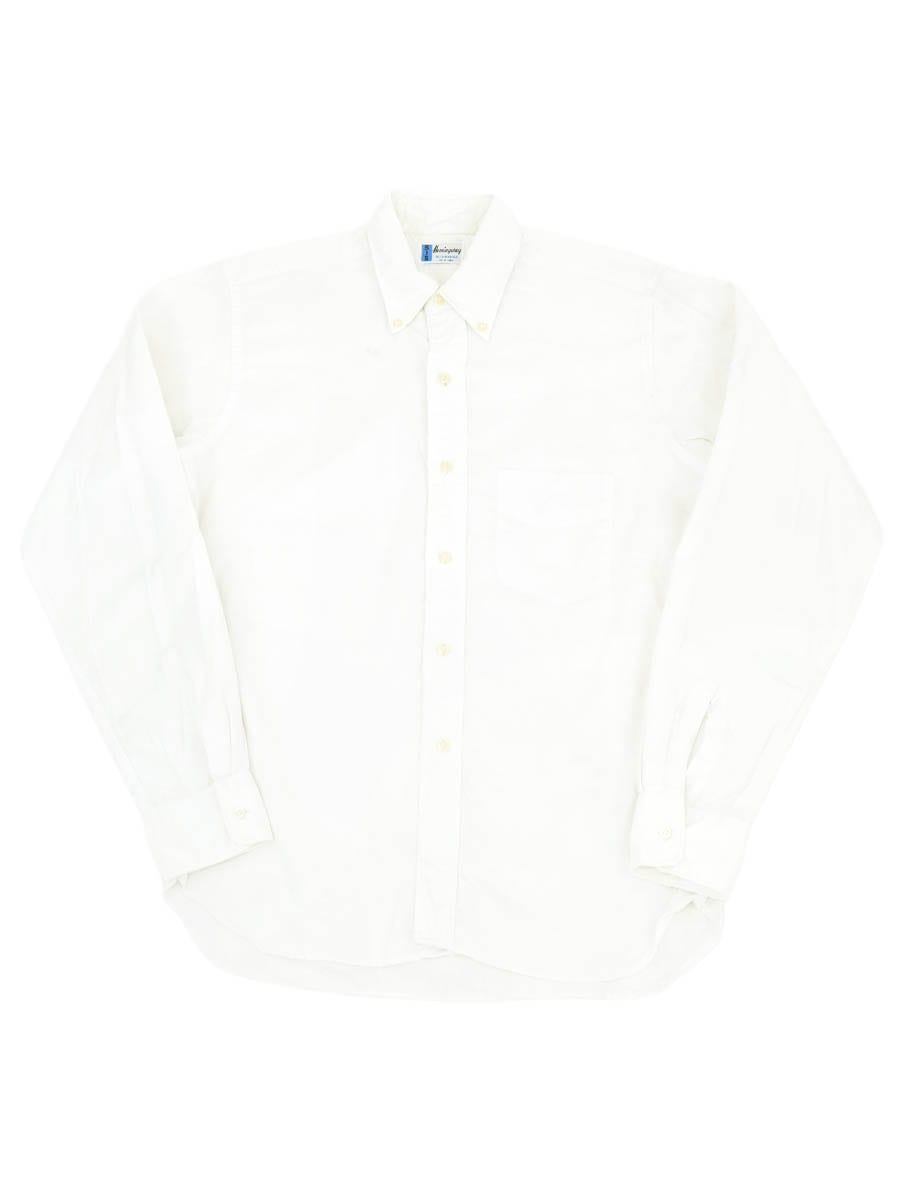 60'S HEMINGWAY L/S B.D. SHIRT WHITE (SIZE.SMALL)