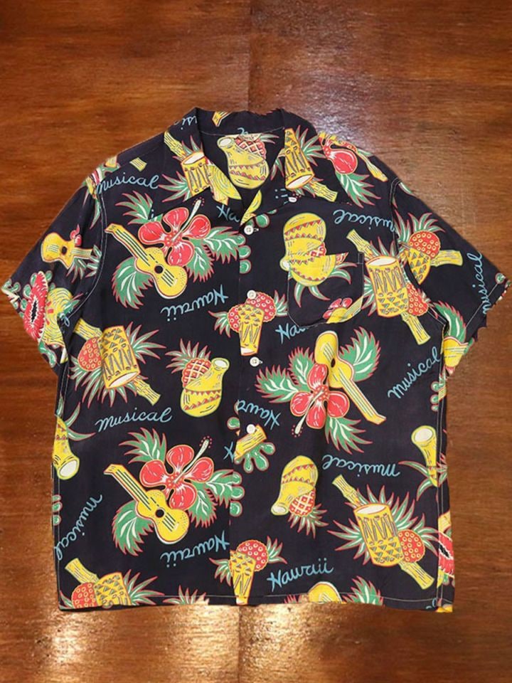 1940s HAWAIIAN SHIRT , Size L