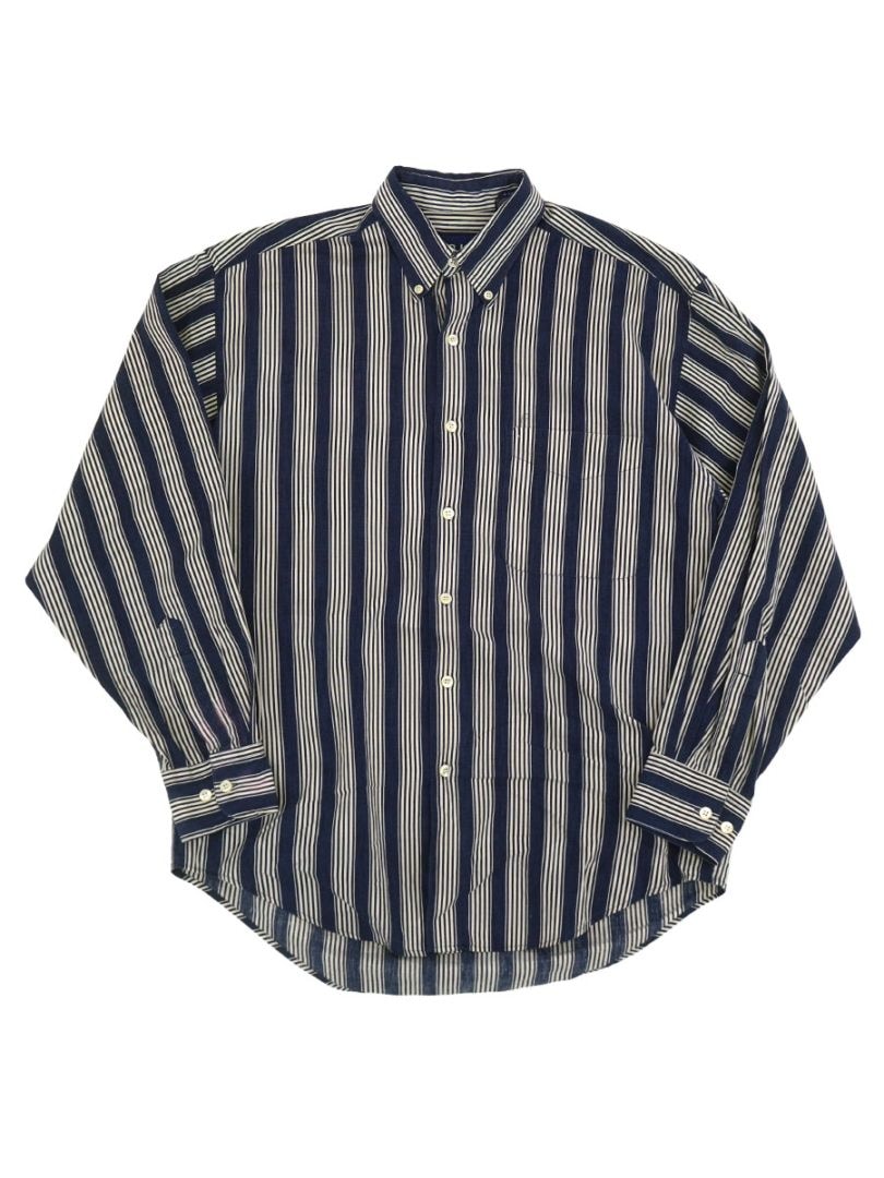 90'S OLD GAP STRIPE LONG SLEEVE B.D. SHIRT (SIZE.SMALL) | NEW ITEM