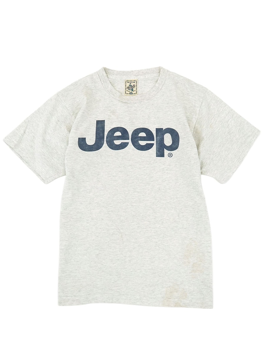 90'S ALORE ''JEEP'' T SHIRT LIGHT GREY (SIZE.MEDIUM) MADE IN USA