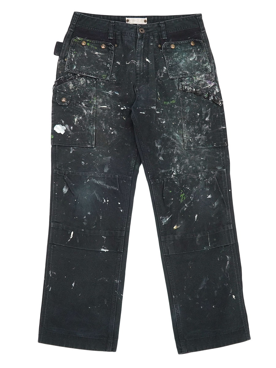 CARHARTT DOUBLE KNEE DUCK PAINTER PANTS BLACK PAINT (SIZE.W34 L32
