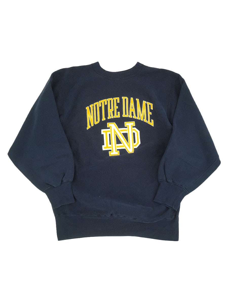 80'S CHAMPION REVERSE WEAVE CREW ''NOTRE DAME'' NAVY (APPROX.LARGE