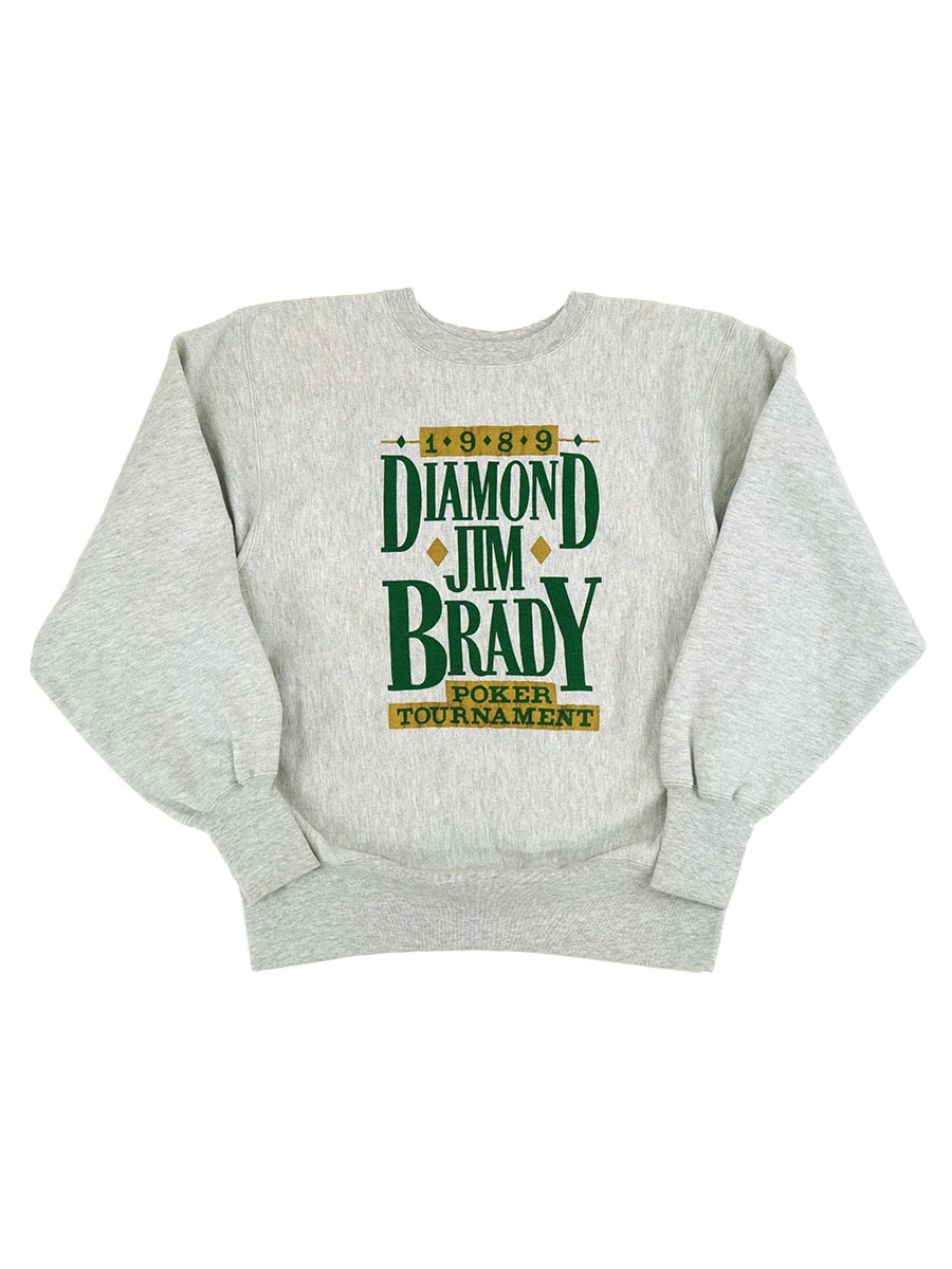 80'S CHAMPION REVERSE WEAVE CREW ''DIAMOND JIM BRADY'' GREY (SIZE
