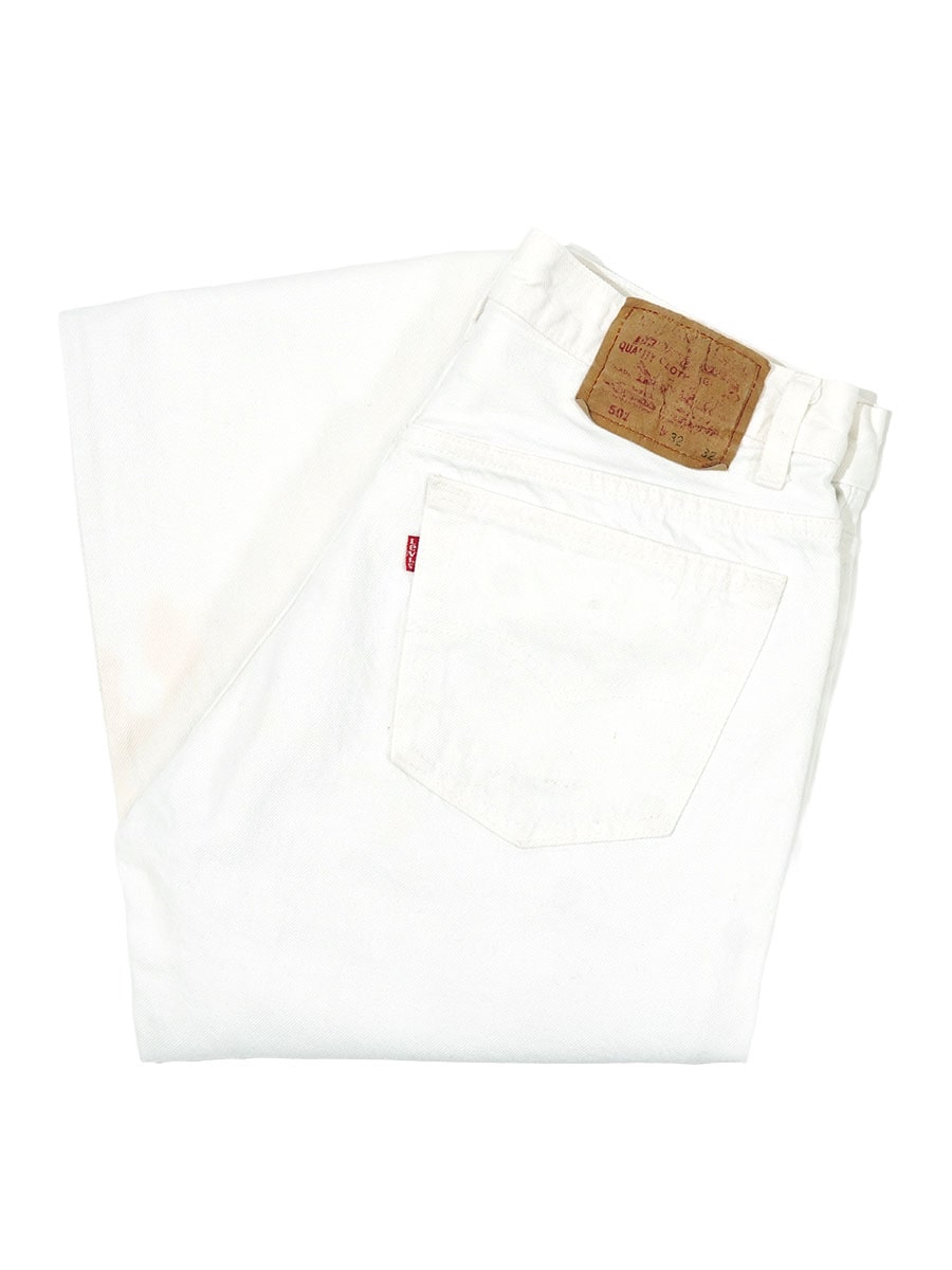 90'S LEVI'S 501 WHITE JEANS (SIZE.W32 L32) MADE IN USA | すべての