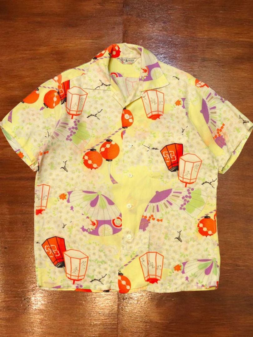 1950s HAWAIIAN SHIRT , Size Ｍ