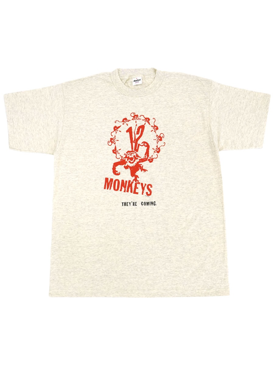 90'S MURINA ''12 MONKEYS'' T SHIRT OATMEAL (SIZE.X LARGE) MADE IN