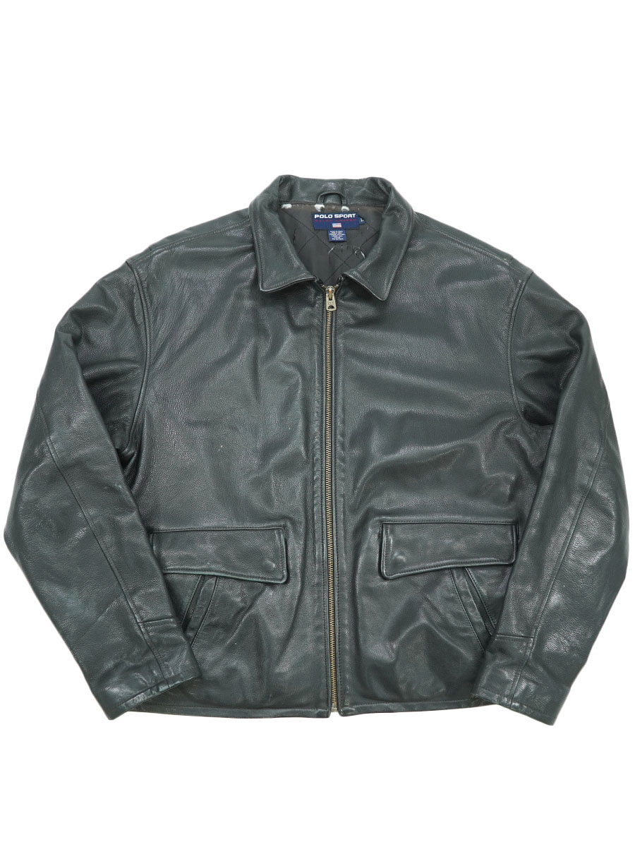 POLO SPORT LEATHER SPORTS JACKET BLACK (SIZE.LARGE) | すべての商品