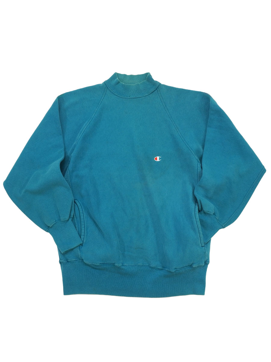 90'S CHAMPION REVERSE WEAVE MOCKNECK HAND POCKET！PLAIN  (SIZE.LARGE) MADE IN USA