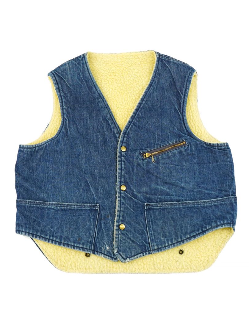 60'S～ CARTER'S DENIM BOA VEST (APPROX.LARGE)
