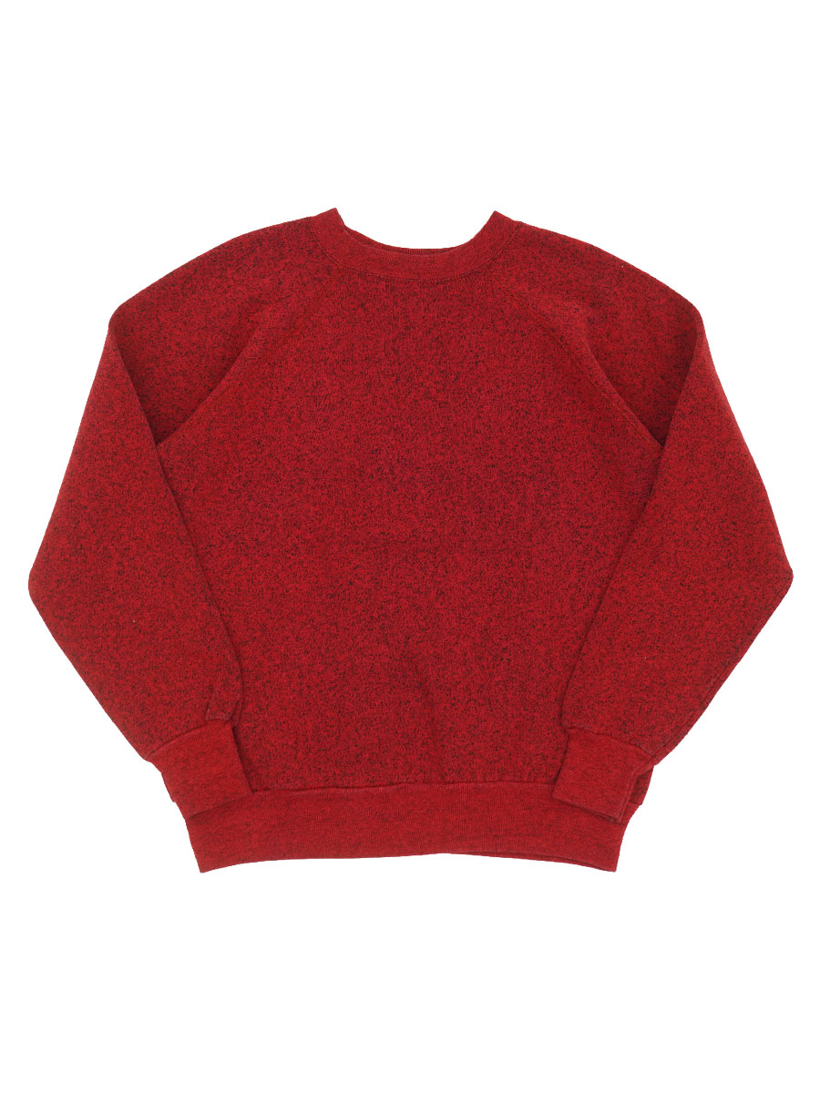 80'S RAGLAN SLEEVE SWEAT SHIRT HEATHER RED (APPROX.MEDIUM)