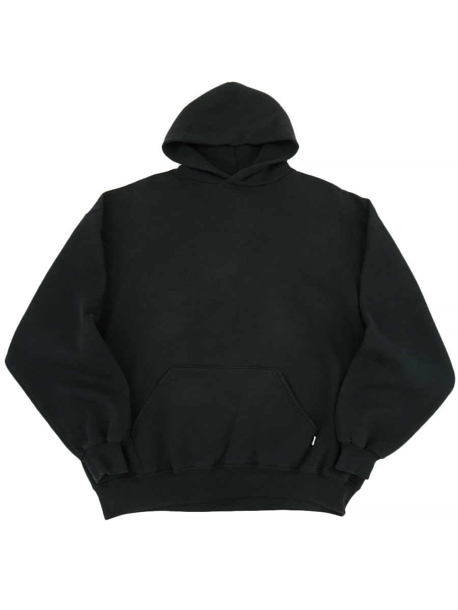 90'S RUSSELL ATHLETIC SWEAT HOODIE PLAIN BLK (SIZE. XX LARGE) MADE IN USA
