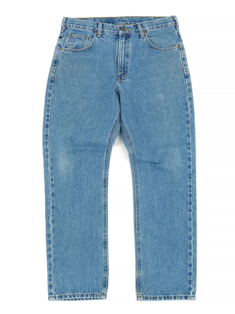 CARHARTT STRAIGHT FIT 5-POCKET DENIM PANTS (SIZE. W35 L30) 