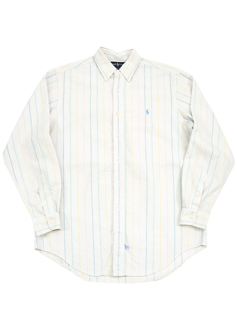 RALPH LAUREN 100% COTTON STRIPE L/S B.D.SHIRT (SIZE. 16-34) | NEW