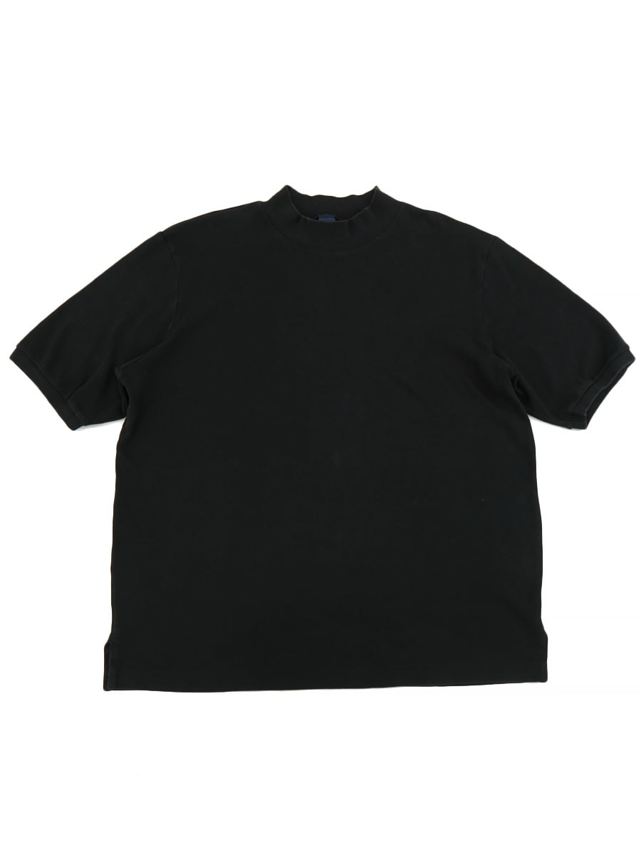 90'S LAND'S END 100% COTTON MOCK NECK CUT-SEW BLK (SIZE. X LARGE) MADE IN USA