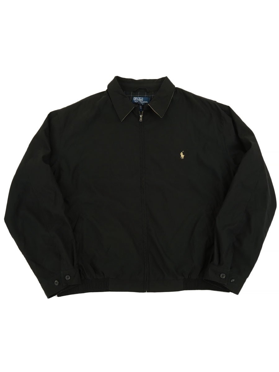 RALPH LAUREN DRIZZLER JACKET WITH WINDOWPANE CHECK (SIZE. XX LARGE) BLK