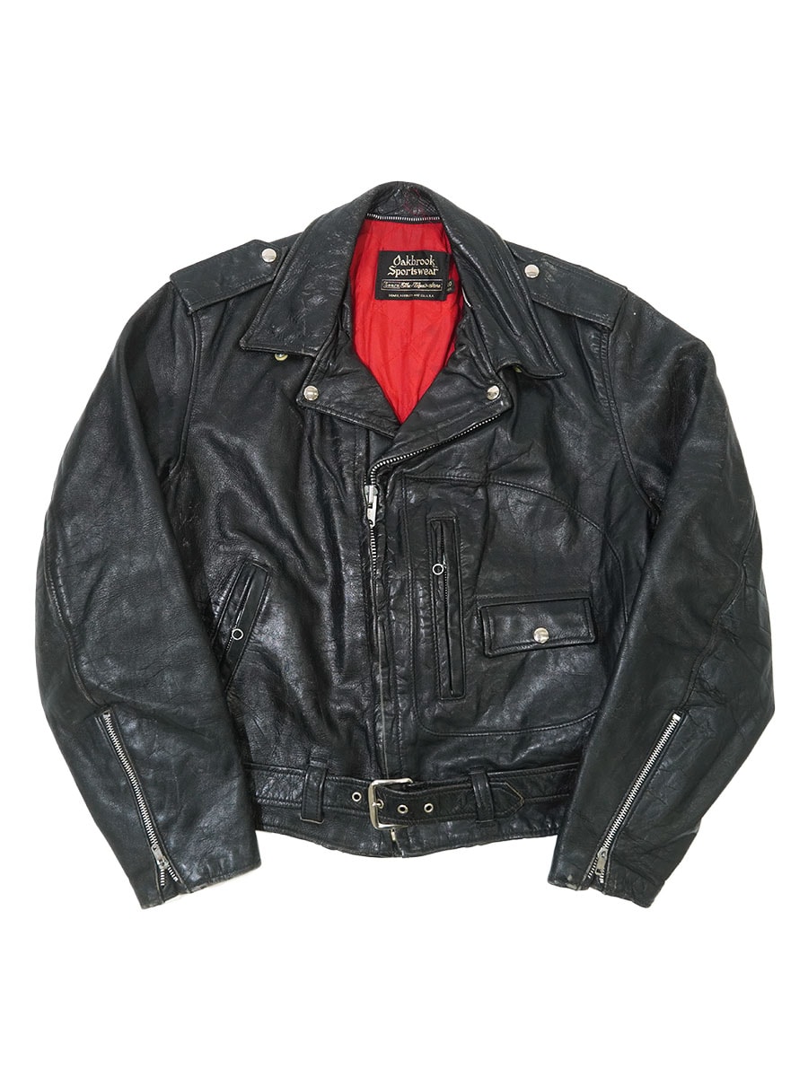 60'S OAKBROOK SPORTSWEAR by SEARS D-POCKET DOUBLE BREST LEATHER