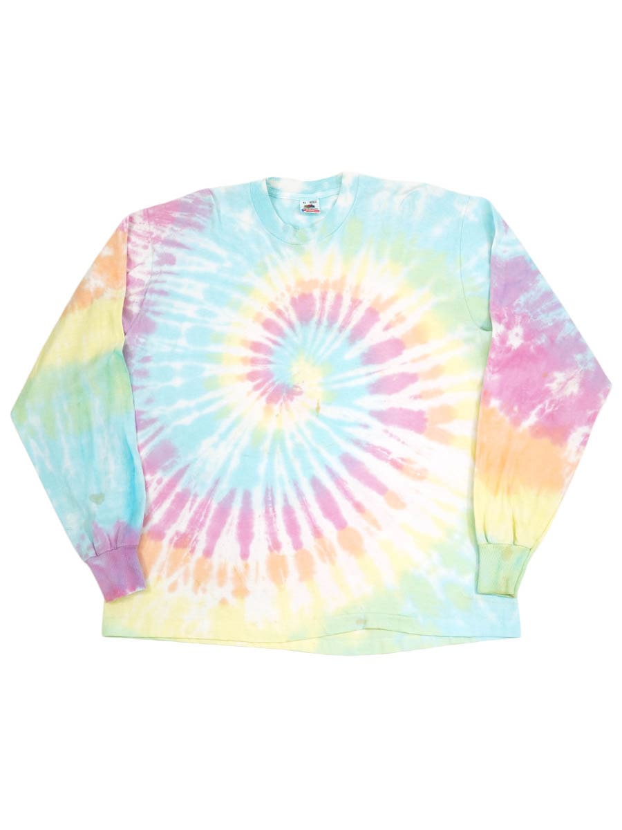 90'S FRUIT OF THE LOOM TIE DYE L/S T SHIRT (SIZE.X LARGE) MADE IN USA
