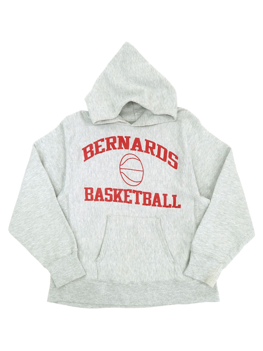 80'S CHAMPION REVERSE WEAVE HOODIE ''BERNAROS BASKETBALL'' GREY (SIZE.LARGE)